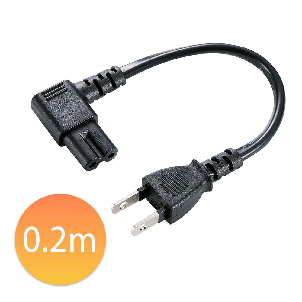 Amazon.co.jp: サンワサプライ 電源コード(2P・L型コネクタ) 0.2m KB