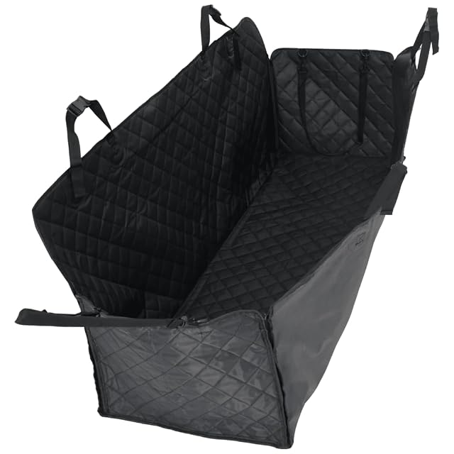 vidaXL Funda para Asiento de Coche para Perros Negro 137x46x50 cm
