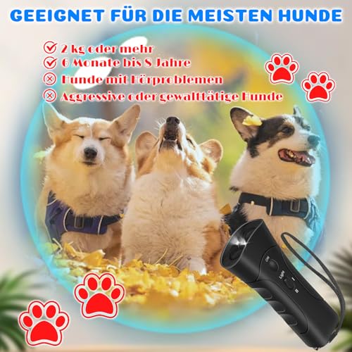 WEIMEIH Anti Bell Gerät Hunde, Anti Bell Halsband für Hunde, Handheld Ultraschall Anti Bell Gerät Hunde, Effektiv Haustiertraining, Hundegebell Stoppen, Hundetrainings Geräte Draußen Zuhause