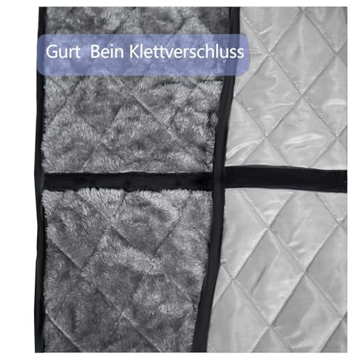 LPRYAO Rollstuhl Decke | Winter Dreilagige Verdickte Warme Erwachsene Rollstuhldecke Beindecke Kniedecke | Decke für Rollstuhlfahrer | Universelle Passform für Rollstühle (Hellgrau, 44.1 * 49.2inch)