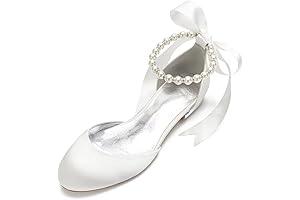 Pearled Lace Bridal Ballet Flats for Weddings and Special Occasions