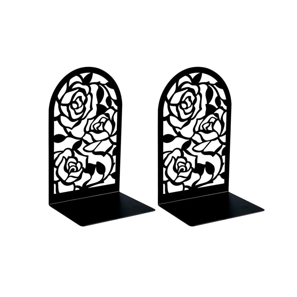 Sujetalibros NexaGeniX negro juego de 2 soporte para libros pesados organizador de mesa