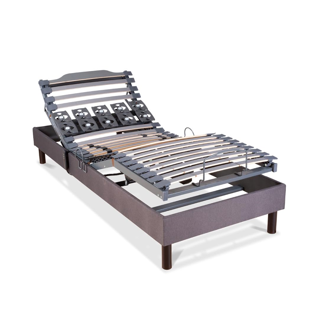 BELLECOUR LITERIE | Sommier électrique Athena 70x190 cm | Lattes & Plots