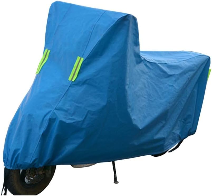 Housse de moto imperméable bleue 230x95x125cm avec doublure coton