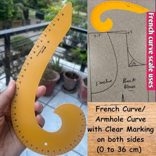 Image of Artonezt 12Pcs Professional Tailoring Kit & Fashion Design Tools - Pattern Making Set with French Curve, Armhole Ruler, Measuring Tape & Sewing Accessories for Fashion Designers & Boutiques
