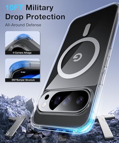 Image of NO.1 Magnetic for Google Pixel 10 Pro XL Case with MagSafe [Anti-Yellowing][Slim Fit][Military Shockproof] Transparent Case Soft Silicone Bumper for Google Pixel 10 Pro XL Phone Case, Clear
