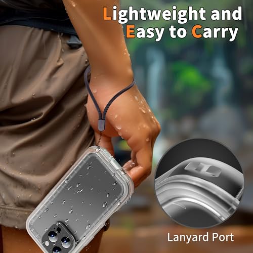 Cozycase TOP Military IP68 Waterproof Case for iPhone 16 Pro Max - 360 Heavy Duty with Screen/Camera Protector Shockproof Dustproof Water Dust Shock Proof Full Body/Front and Back Case Frosted Clear by Cozycase - Image 6