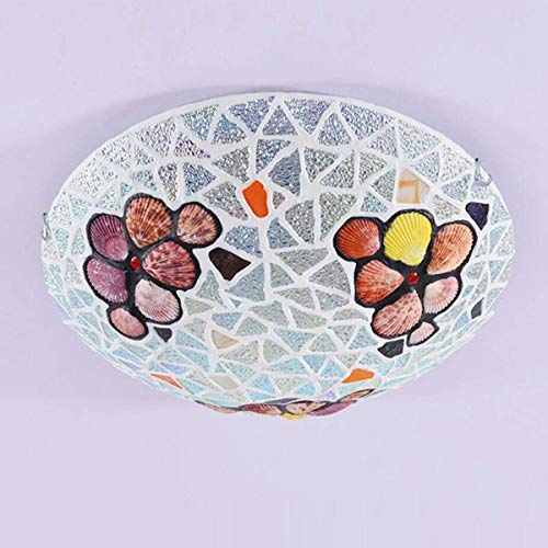 Stil Blumen Led-deckenleuchten Kreative Handgefertigte Shell Deckenleuchte Unterputz Leuchte Für Schlafzimmer Wohnzimmer Flur Warmlight 40cm
