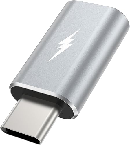 Adaptador Lightning a USB C, 1 paquete de adaptador Lightning hembra a tipo C macho para iPhone serie 15iPadSamsungGoogle y más dispositivos tipo C,