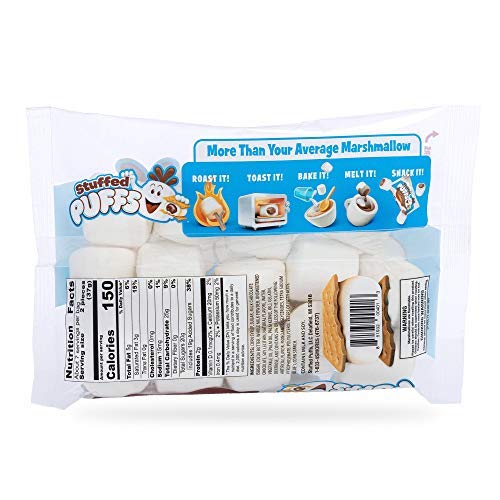 Stuffed Puffs - Variety 2 Pack, Marshmallows Made with Real Chocolate, Perfect for Hot Cocoa and Snacking, 1 bag of Original and 1 bag of Chocolate-on-Chocolate (8.6 oz each)