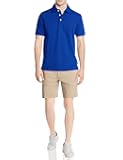 Men's Short Sleeve Solid Stretch Cotton Pique Polo Shirt
