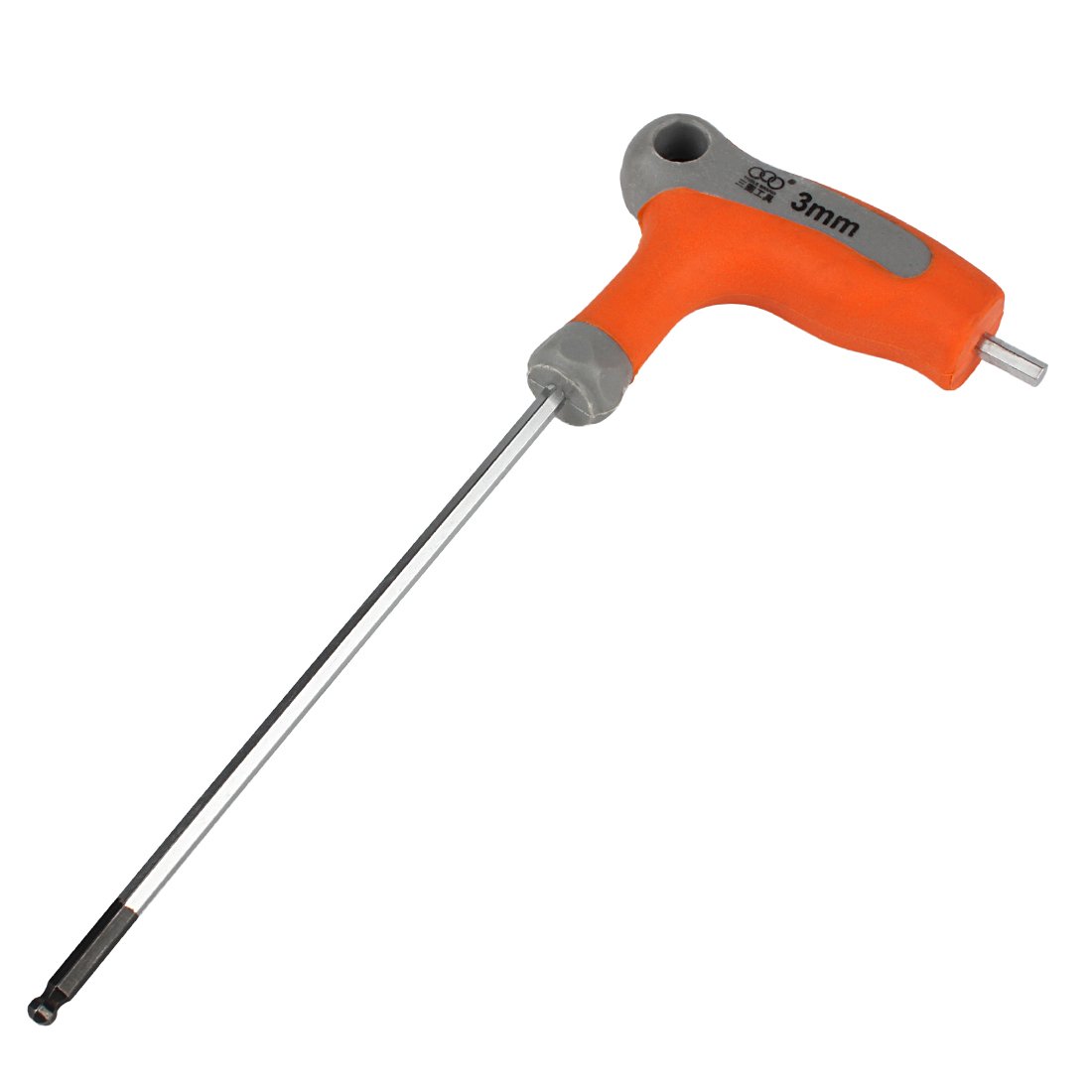 Andux Zone Hexagonal Wrench T-Handle Hex Keys with Ball Shape End Gray/Orange NLJBS-01 (3mm)