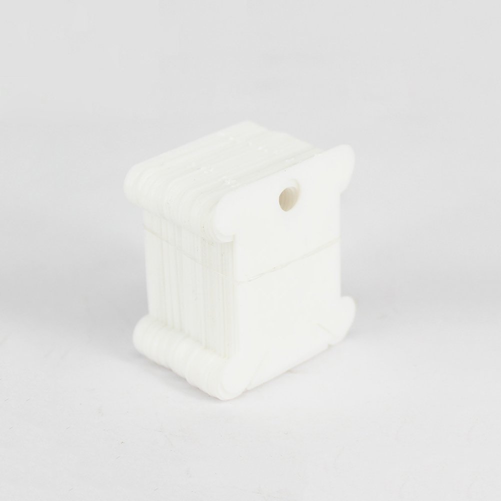 Healifty Lot De 120 Bobines De Fil à Broder En Plastique Pour Point De Croix Blanc