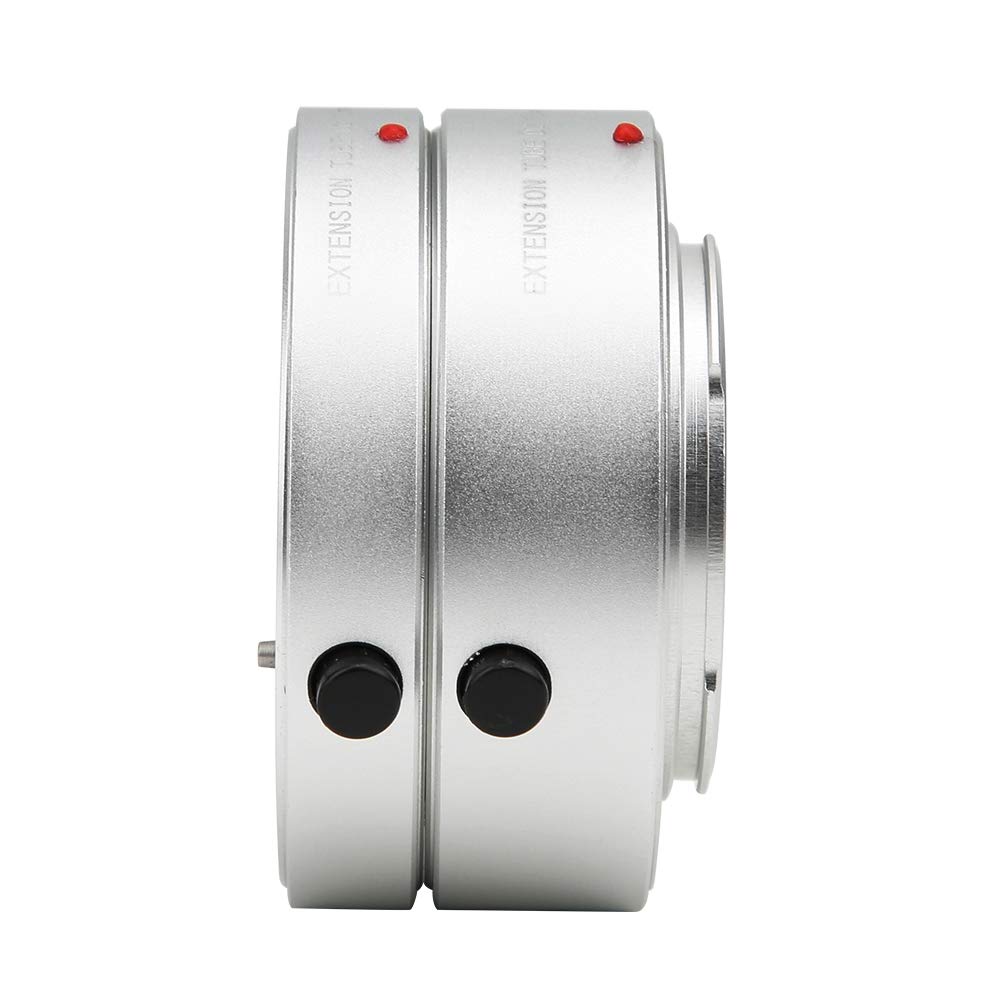 Tubos de extensión Macro para cámara, Montaje metálico, Enfoque automático, electrónico, Compatible con Modos TTL y Ae, Longitudes de 10 mm y 16 mm (Gris)