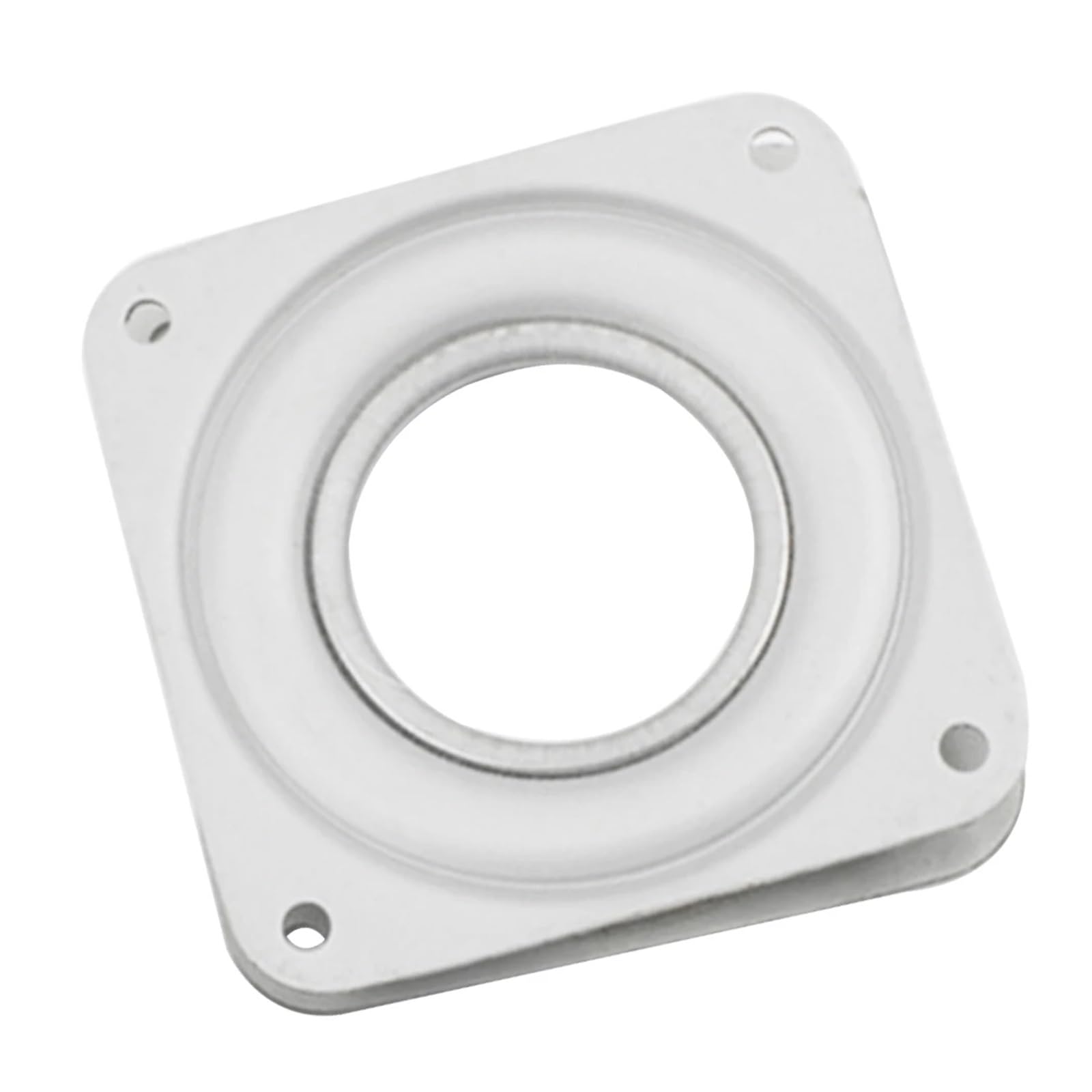 Base girevole con piastra orientabile, Espositore for giradischi bianco Cuscinetto da scrivania quadrato in ferro rotante a 360 gradi