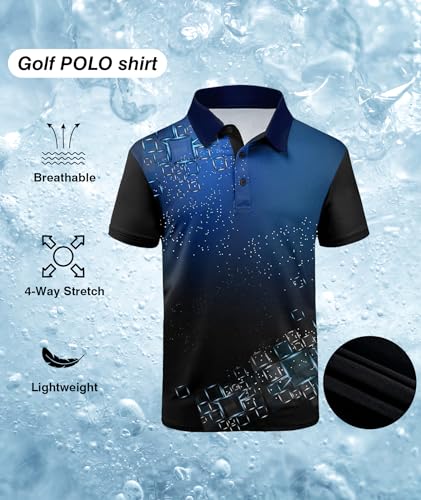 Image of ZITY Golf Polo Shirts for Men Short Sleeve UPF 50+ Athletic Tennis T-Shirt