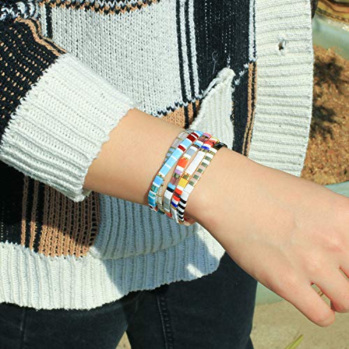 KANYEE Bracelets élastique Bracelets D'amitié Fait Main Bracelets Perlés Tila Bracelets Breloques De Mode Pour Femme - 9I – Image 4