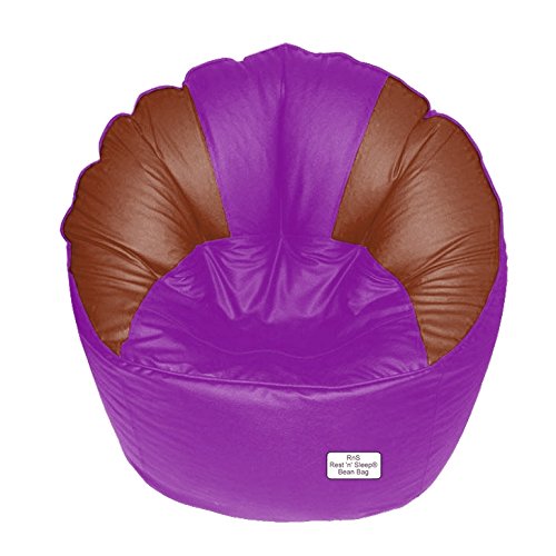 RNS Rest 'N' Sleep Bean Bag Mudda Chair Filled with Beans (Purple, XXXL