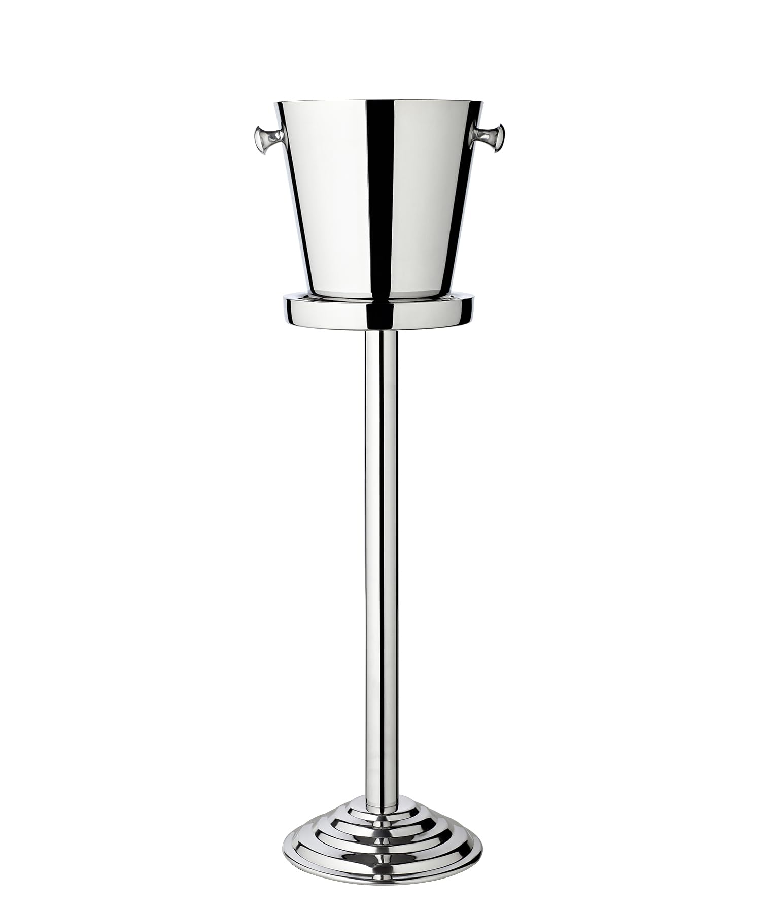 EDZARD Secchiello per vino Maya (H 28 cm, Ø 20 cm), acciaio inox martellato, con manico, per 1 bottiglia – secchiello per bottiglie, secchiello per champagne, secchiello per spumante