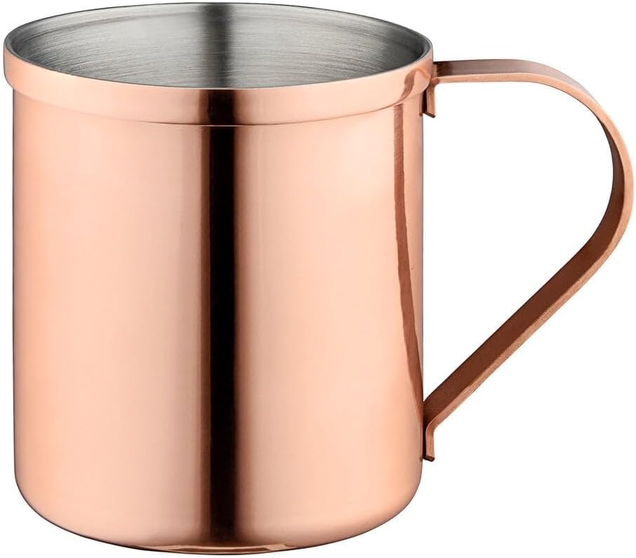 14 oz Moscow Mule Mugs - Set of 12 - Straight Sided Copper Mug with Nickel Lining, Rustic Appeal, and Smooth Finish for Icy Cold Drinks and Cocktails - Ideal for Bars, Restaurants, Home