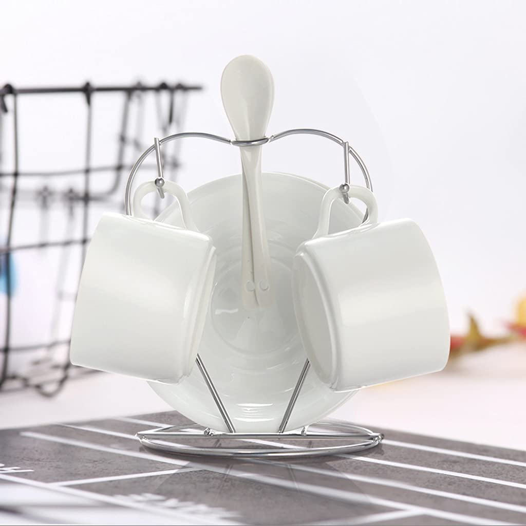 Zestaw filiżanek do herbaty Zestawy filiżanek do herbaty Porcelanowa filiżanka do kawy Zestaw spodków z łyżeczkami do kawy Stojak do przechowywania spodków do h