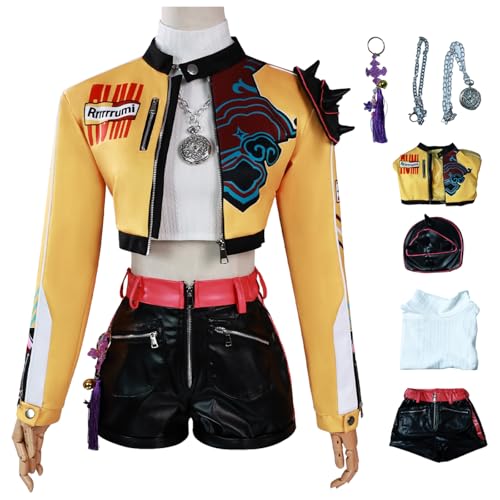 bi bi hou Rumi Cosplay Costume Complete Set Déguisement de Anime Demon Hunters Costume Rumi Uniforme Noël Halloween Carnaval Fête Performance Costume Adulte bi bi hou Rumi Cosplay Costume Complete Set Déguisement de Anime Demon Hunters Costume Rumi Uniforme Noël Halloween Carnaval Fête Performance Costume Adulte
