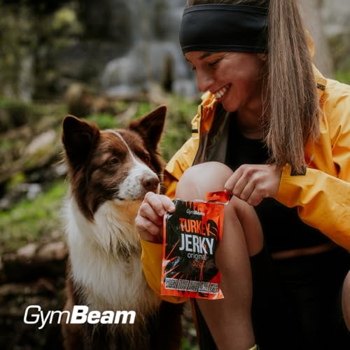 GymBeam Turkey Jerky – Proteinreicher Trockenfleisch-Snack aus 100% Putenfleisch, exzellenter Geschmack, minimales Fett, keine Kohlenhydrate, unterstützt den Muskelaufbau (50 g (1er pack))