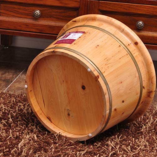 Spa de pies barril de madera cedro con tapa miniatura 4