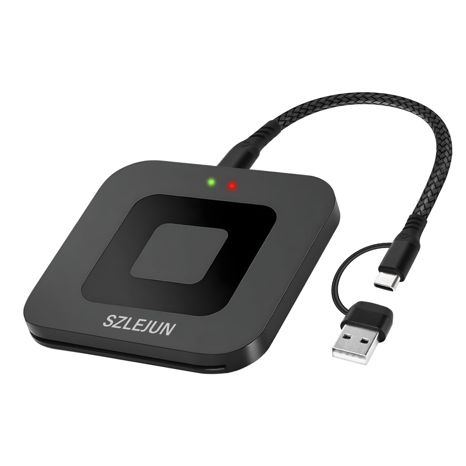 SZLEJUN CAC Reader USB/Type-C - DOD Military CAC Smart Card Reader for Win/Mac/Linux/Android- PIV, PKI, EMV, eSIM, eID,Java Card Compatible with