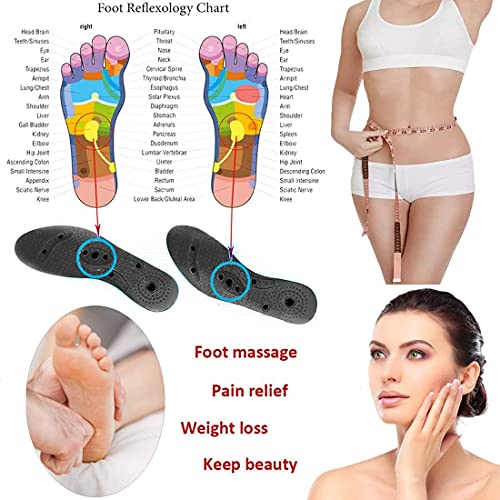 Fvebzem Acupressure Magnetic Massage Insoles Washable And Cuttable Magnetic Stone Deodorizing Therapy Shoe Insoles Shoe-Pad Foot Therapy Reflexology Pain Relief Shoe Insoles Shoe Comfort Pads (Male) #TOP5