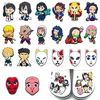 Demon Schuh Charms for Crocs, 20 PCS Demon Anstecker, PVC Anstecker Demon Kinder, Demon Stecker Set, Demon Schuhanstecker, Demon Pins, Demon Schuh-Dekoration für Kinder