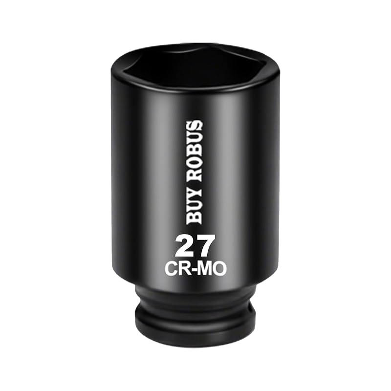 Soquete de Impacto Profundo 27 mm com Encaixe de 12,7 mm (1/2 pol.) e 6 Pontos BUYROBUS