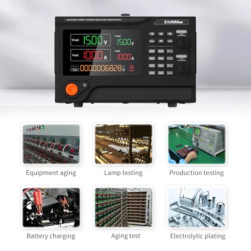 Image of 1500W High Power DC Power Supply Variable, 15V 100A Adjustable Switching Regulated DC Bench Power Supply with Precision Encoder Knob,PC Software Control,Precision 4-Digits Display