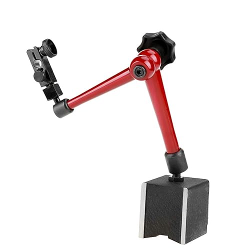 Miniatura 9 de Soporte de base de indicador de esfera magnética ajustable, soporte de medición de imán de 13.780 in, soporte de prueba de soporte de base magnética