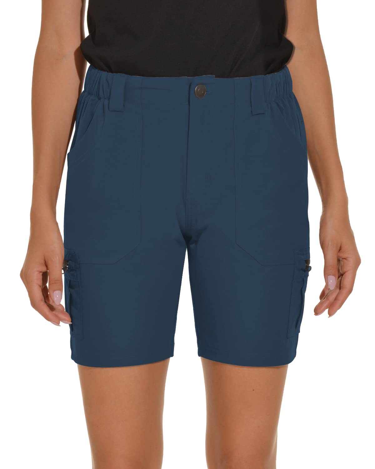 VAYAGER Short de Randonnée pour Femme pour L'Été, Léger Et À Séchage Rapide, Short Outdoor Cargo avec Poches pour Trekking Et Golf