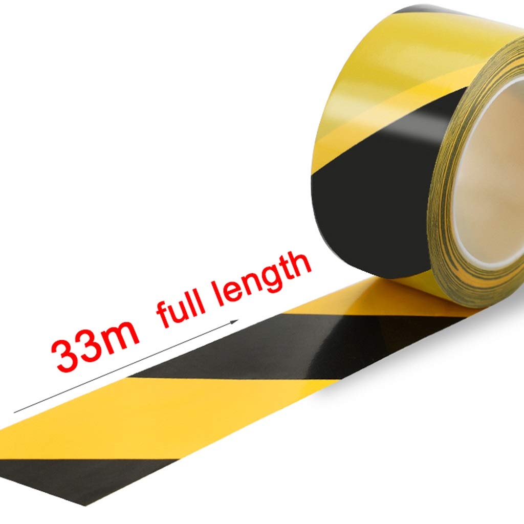 Mehrzweckband Warnband Gefahrenabsperrband PVC Schwarz Gelb Zebralinie Warnhinweis Wahrzeichen Aufkleber Bodenmarkierung Farbmarkierung Bodenband Hohe Qualität 3 Rollen (Farbe: Rot, Größe: B48 mmx L 3