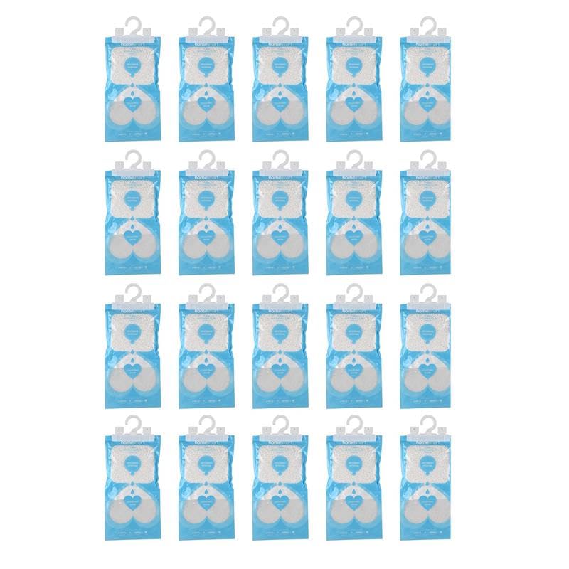 Homesmart Wardrobe Dehumidifier Hanging Bags-Disposable Moisture, Humidity & Damp Absorber for Home Prevent Mould, Mildew & Condensation in Wardrobes, Multipack (Pack of 20 - Unscented)