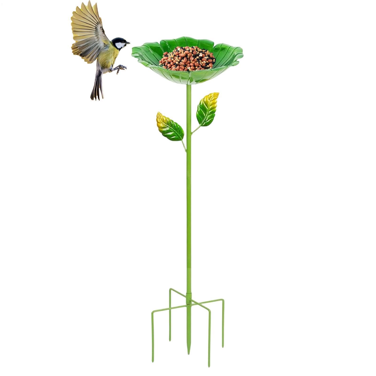Bebedero para pájaros exterior con soportes para decoración de jardín