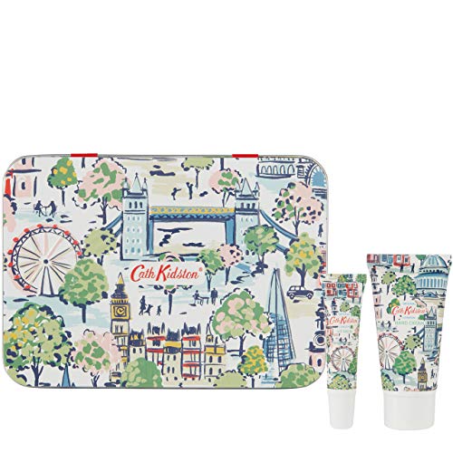Cath Kidston Beauty London View Hand Cream and Lip Balm in Gift Tin Box with Hand Cream and Lip Balm, 50 ml and 10 ml Each