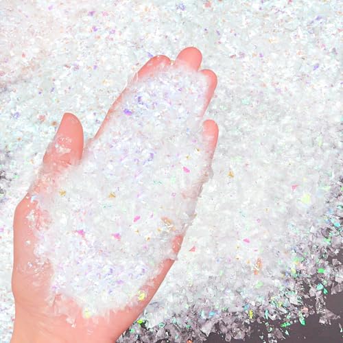 Apragaz 57 5.3Oz Christmas Twinkles Snow Artificial Fake Snow Decoration Plastic Sparkling Snow Faux Craft Snow Filler cover