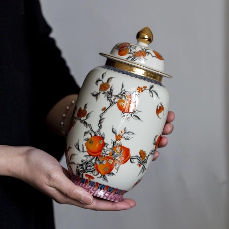 XYNSNDB Słoik cukru chińskie puszki na herbatę ceramiczne zamknięte puszki kawa puszki do przechowywania herbaty herbata luzem wazon ozdoby dekoracje pojemnik na herbatę