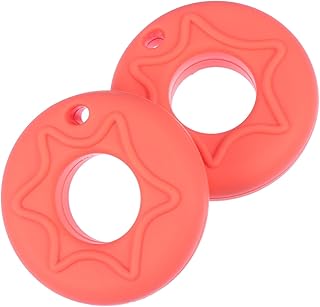 ibasenice 2 Pçs Mordedor Rolha Mordedor Molar Mastigar Brinquedos De Silicone Brinquedos Do Bebê Sílica Gel Laranja Oco Tubos De Dentição Blocos Ocos Mordedor Blocos Bebê Dentes Molares