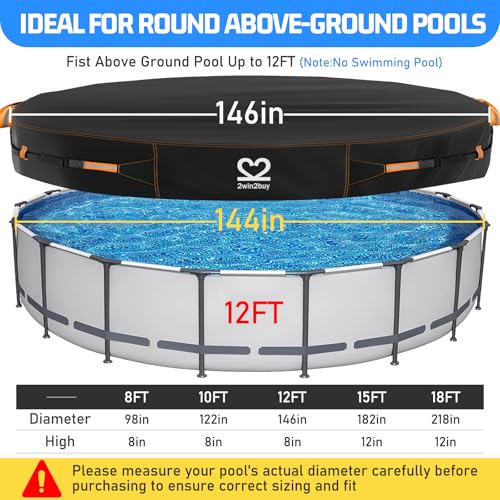 Cubierta solar redonda para piscina 12ft resistente miniatura 6