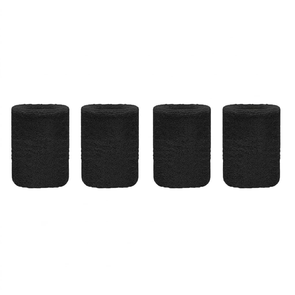 4 Pcs Sweat Bands Wristbands for Men Women, Athletic Cotton Wrist Sweatbands, Elastic Sports Wrist Bands Sweat Absorbing Soft Wrist Bracelets for Tennis Running Basketball Gym Workout Yoga Fitness