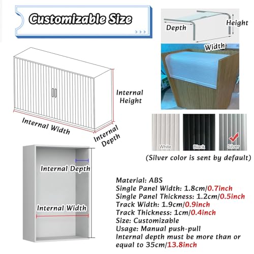 Image of Sliding Door, Foldable Replacement Panel for Storage Cabinet, Customizable ABS, Easy to Install with Assembly Hardware