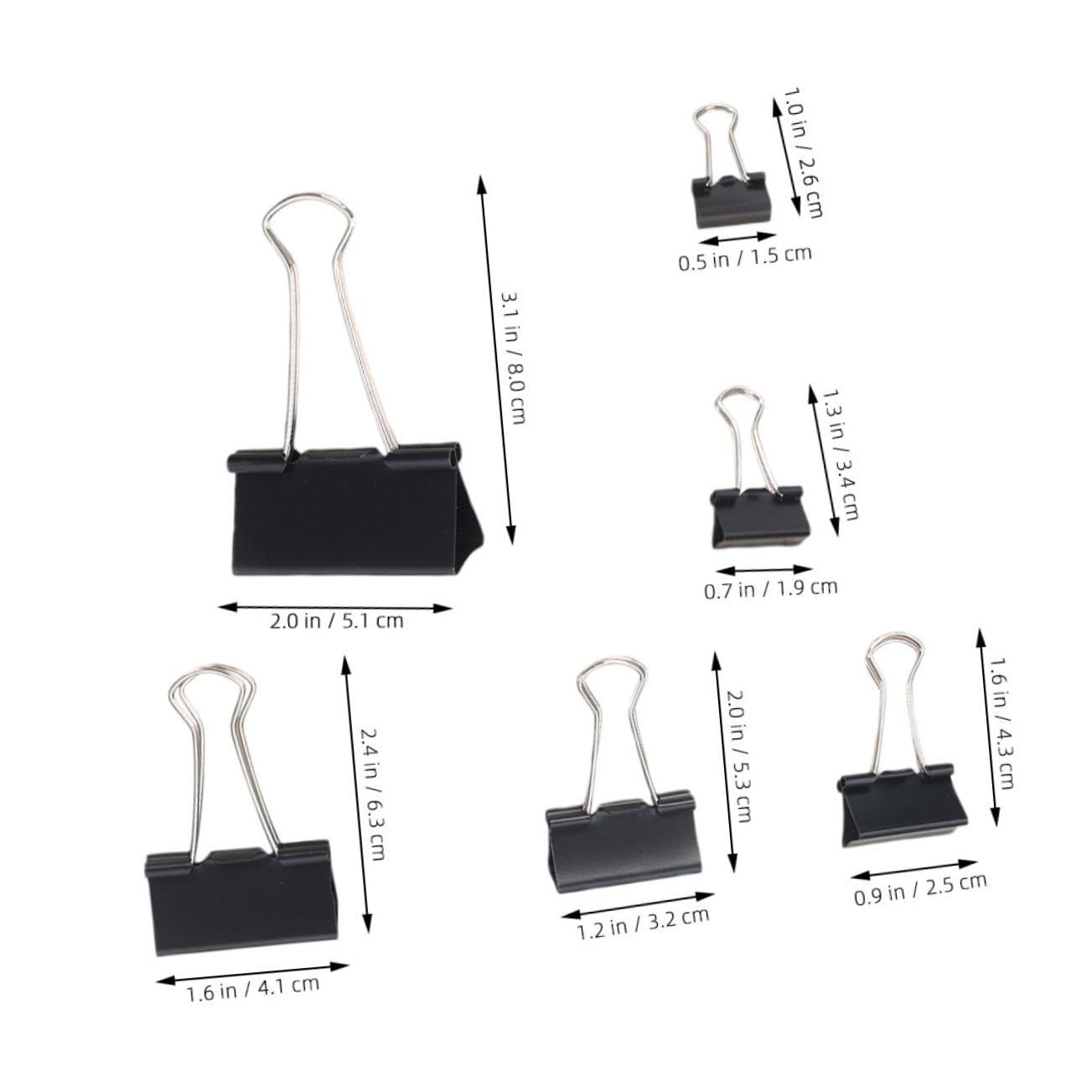 Sewroro 120 Piezas Clips para Carpetas de Metal Clips Grandes Resistentes para Oficina y Hogar Agarre Fuerte para Encuadernadores Metálicos