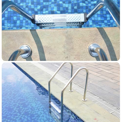 Escalera de piscina 2 peldaños acero inoxidable miniatura 7
