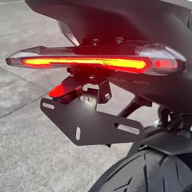 Off-Road Motorcycle Folding Rear License Plate Holder Fender Eliminator Kit Competible With CFMOTO 675NK 675 NK 675 SS CF Moto 675SR 675 SR SR-R 2024 2025