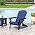 Christopher Knight Home Edmund Outdoor Acacia Wood Folding Adirondack Chair, Navy Blue
