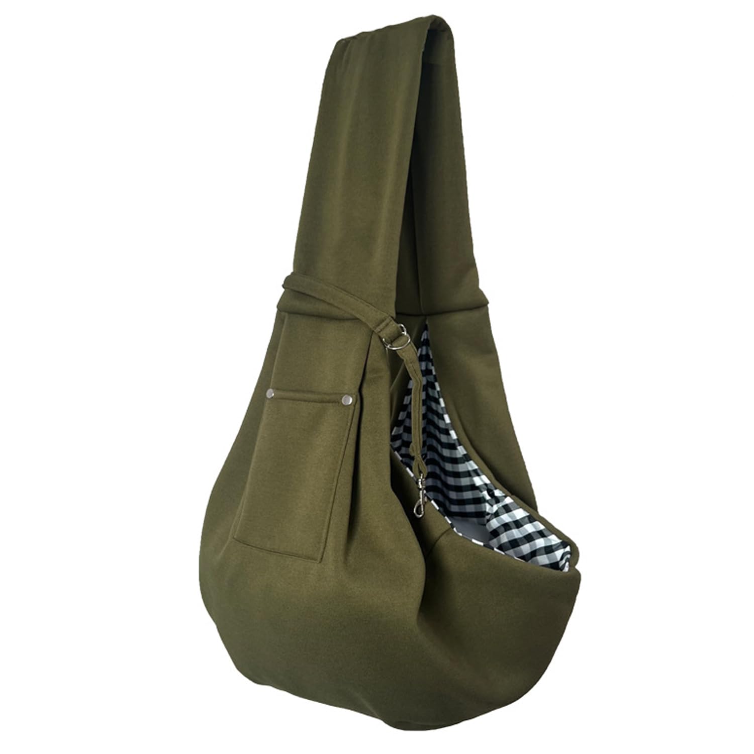 Dog Carrier Sling - Reversible Puppy Carrier Purse with Storage Pocket, Hand-Free Dog Sling Carrier for Carry Small Dogs and Cats，Travel Safety Harness, Dog and Cat Harness